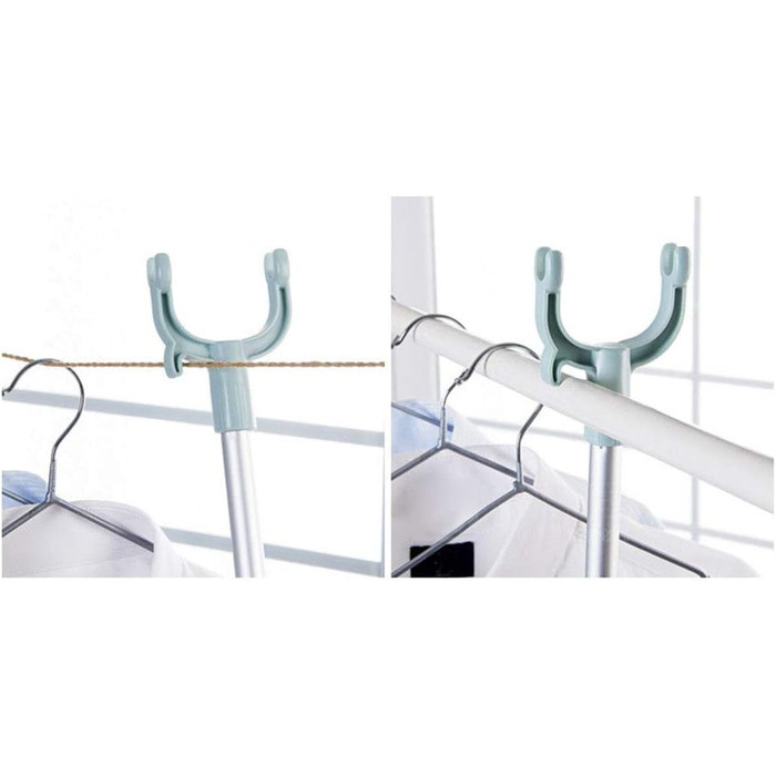 Kagodri Extendable Rods, Adjustable Clothes Hanger with Hook, Aluminum Tube, Clothes Hanger with All-Purpose Hook, a Good Helper at Home for Hanging Shirts, Pants, and Jackets