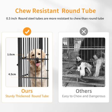 Клітка для собак BingoPaw Holz: дерев'яна клітка-шафка для собак маленьких порід, 3 дверцята, знімний піддон, 78x56x65 см, білий колір