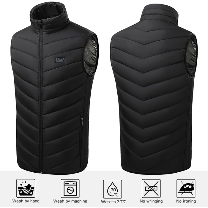 Обогревна жилетка Amurhey для чоловіків та жінок з 21 зоною обігріву, сумісна з 5V/7.4V, модель 2025. Електрична жилетка, унісекс, тепла, яку можна прати. (Без Powerbank)