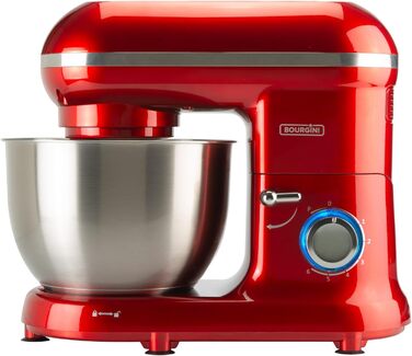 Stand Mixer - Classic Kitchen Chef Red - Kitchen Mixer - Food Processor with 4.5 Liter Capacity, 1300-Watt Motor
