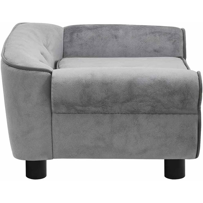 Софа для собак VidaXL сірого кольору 72x45x30 см, м'яка лежанка для домашніх тварин