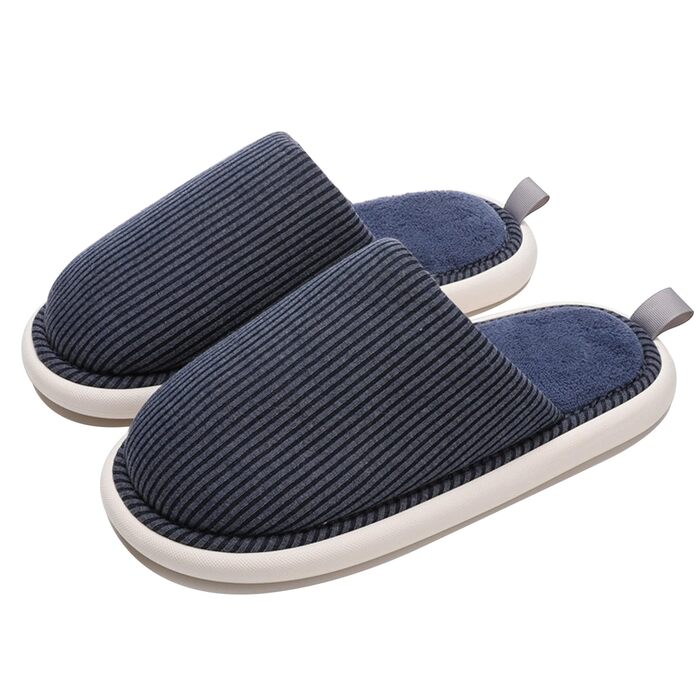 Легкі та безшумні домашні тапочки для жінок та чоловіків, протиковзкі, для зими, в приміщенні та на вулиці, 36-43 EU (37/38 EU, блакитні)