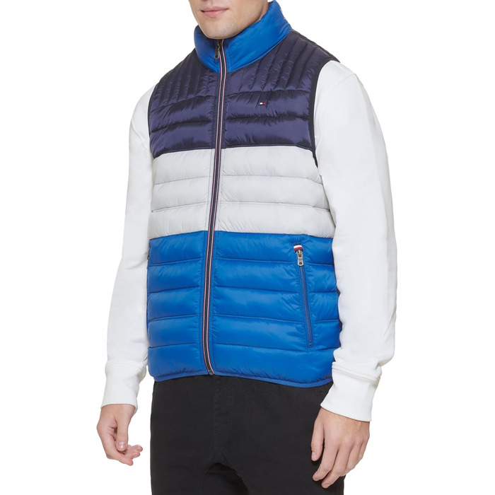 Жилет чоловічий Tommy Hilfiger Ultra Loft з утеплювачем, колірний блок Königsblau/Eis/Marineblau