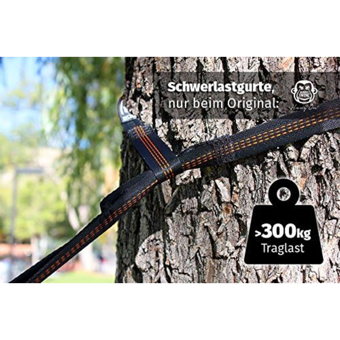 Ultralight Hammock including Carabiners & Heavy-Duty Straps (holds up to 220 kg, 275 x 140 cm) – ideal for camping, outdoor activities, trekking & as a travel hammock (Turquoise/Orange)