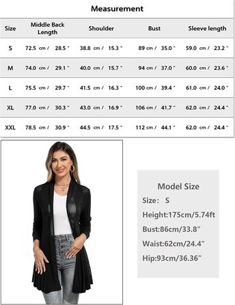 Жіноча кофта-кардиган iClosam: легка літня куртка з довгим рукавом, вільний крій, чорний колір