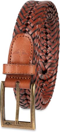 Чоловічий шкіряний ремінь Dockers 6 світло-коричневого кольору з глазурованою обробкою