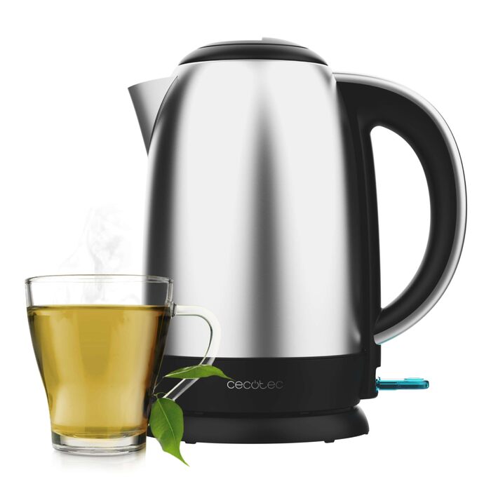 Електричний чайник Cecotec Thermosense 210 Steel, 1.7 л, 2200 Вт, корпус із нержавіючої сталі, база 360°, захист від перегріву