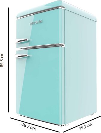 Холодильник Cecotec Bolero CoolMarket 2D Origin 86 Green - Ретро, 86л, Клас E, Зелений