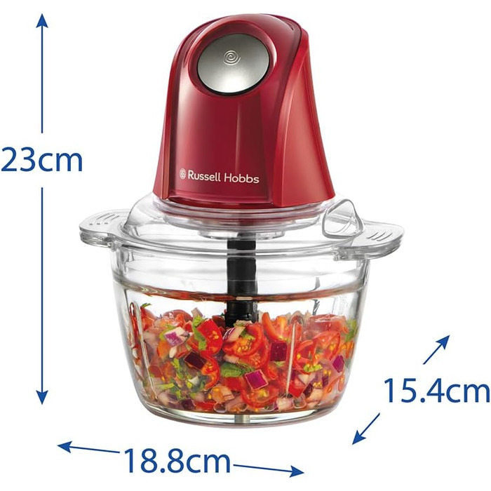 Кухонна машина Russell Hobbs 27131-56: електрична, для овочів, фруктів, м'яса, цибулі, 1л, нержавіюча сталь, 350W