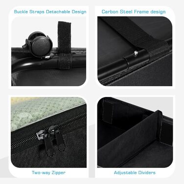 Органайзери для зберігання під ліжком Xtsuen (2 шт.) з металевим каркасом та колесами, велика місткість, для одягу, взуття, ковдр