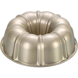 Форма для кексів Onader Gugelhupfform, 25.5 см, з антипригарним покриттям, з нержавіючої сталі, для випікання кексів, хліба, тортів. Золотий колір
