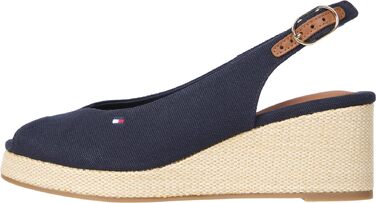 Сандалії жіночі Tommy Hilfiger Flag Mid Wedge Espad SLIN, сині (40 EU)