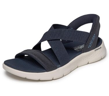 Сандалі Skechers Go Walk Flex Glimmer Up Slip-ins (41 EU, темно-сині) - зручні жіночі сандалі для ходьби