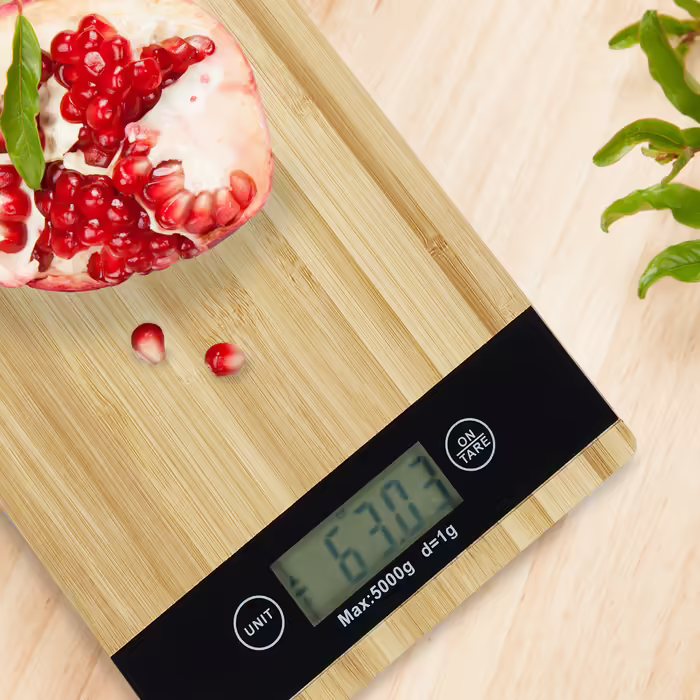 Relaxdays Digital Kitchen Scale Bamboo