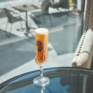Cristal d'Arques Paris Longchamp Champagne Flutes, 14 cl, shiny, transparent, and highly resistant, made in France, Q7341, Clear, Set of 6 (1er Pack)