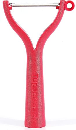 TUPPERWARE Universal Peeler (2) Red D119 Flat Grind Wavy Grind