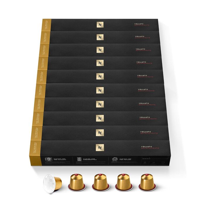 Кава Nespresso Volluto Decaffeinato 5x10 капсул (50 шт.) - ДекафEIN, 50 шт.