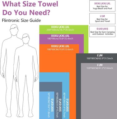 Рушник з мікрофібри Flintronic, 200x100 см: великий, швидковисихаючий, для спорту, подорожей, пляжу, сауни (фіолетовий)
