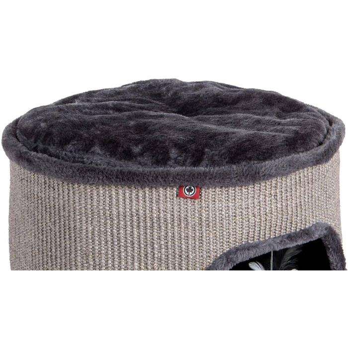 Котячий будиночок-крісло Tony: когтеточка, будинок, 3 печери, 90 см, сіра | CanadianCat