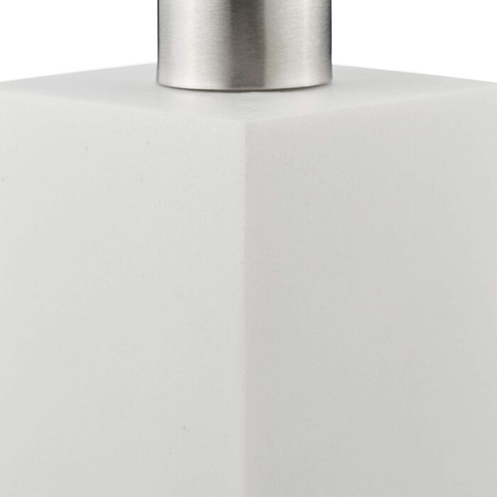 Дозатор для мила Relaxdays 300 мл, наповнюваний, для ванної/кухні, білий, з нержавіючою сталею