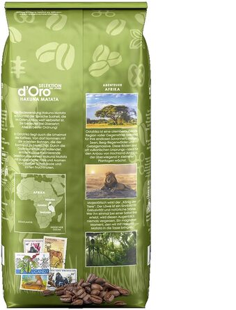 Кава в зернах Dallmayr Crema D'Oro Selektion des Jahres, середній обсмал, 1 кг (набір 2 шт)