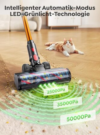 Бездротовий акумуляторний пилосос 50KPA/600W/65Min з висувним шлангом 1м, станція зарядки, автоматичний режим, антизаплутувальна щітка, багаторівнева фільтрація для килимів/твердих підлог/автомобіля