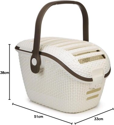Транспортний бокс для тварин Curver Pet Transportbox L, білий/кремовий, 51x38x33 см