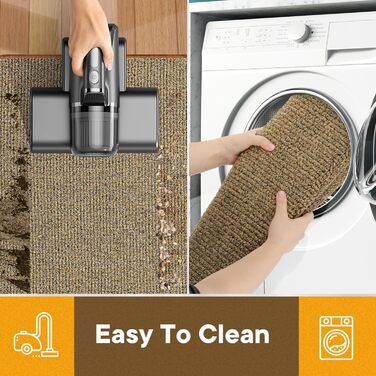 Привратний килимок Mibao 40 x 60 см, вологопоглинаючий та протиковзкий килим для вхідних дверей, для взуття та лап тварин, темно-коричневий