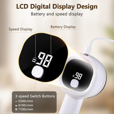 Електричний видалення ворсу Blendura - бездротовий триммер для одягу з 6 лезами, 3 рівня та LED-дисплеєм