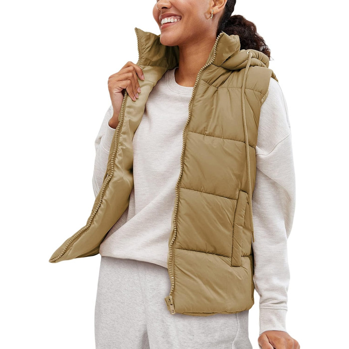 Степова жилетка Lentta Daen Ärellose з капюшоном та утеплювачем, зимова, камуфляж хакі (M)