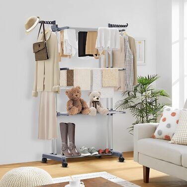 Кімнатна сушарка для білизни Turm 6 крил, сіра, стандарт