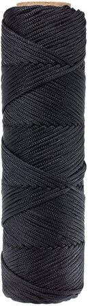 Плетена нейлонова рибальська нитка West Coast Paracord, чорна, розмір №18 або №36 (160 фунтів), 100/200/500 футів — для гусей, качок, рибальських снастей