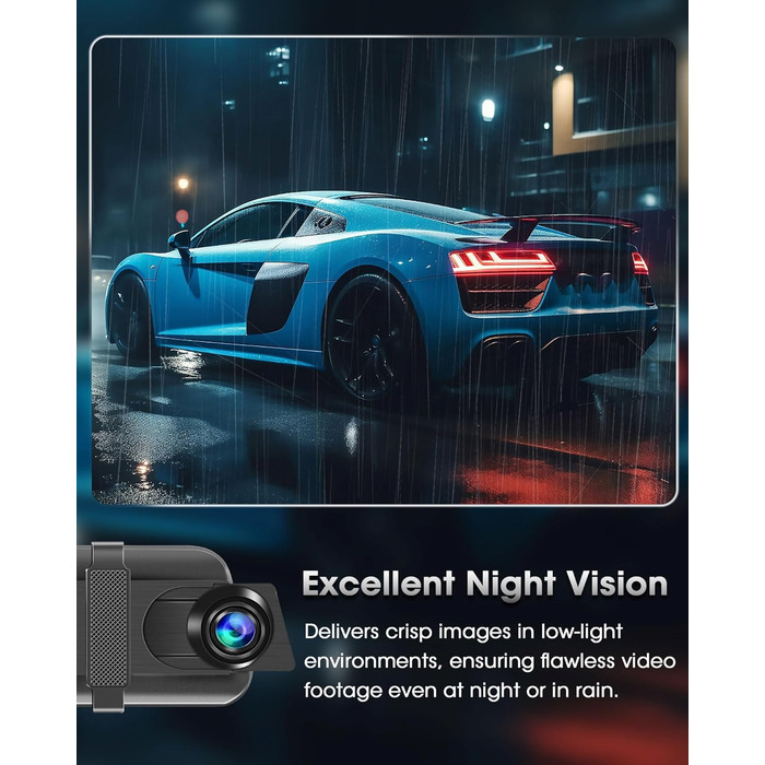 Дзеркало-відеореєстратор з камерою заднього виду Dual 1080P, 10