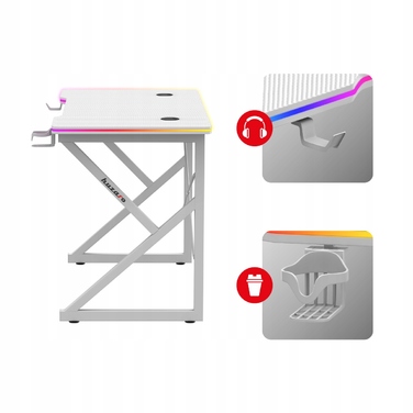 Ігровий стіл Huzaro Hero 1.7 RGB White