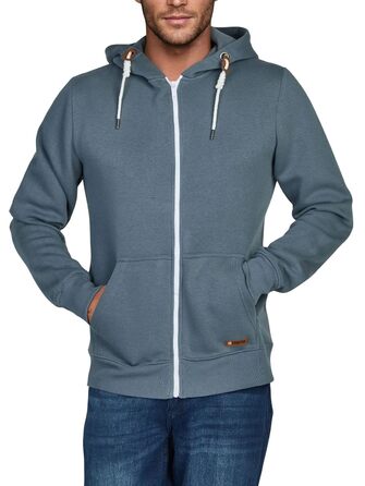 Чоловіча толстовка на блискавці з капюшоном riverso RIVThilo, Regular Fit, колір Turbid Blue, розмір 4XL