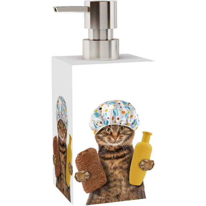 Дозатор для мила | Стильний дозатор для мила в ванну кімнату | Сучасний дизайн | Декоративний елемент для ванної кімнати (Shower Cat)