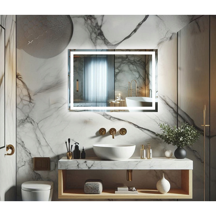 Настінне дзеркало Home & Decor Group 800 x 600 мм з LED-підсвіткою