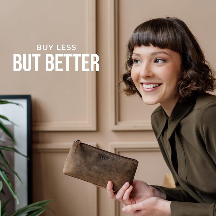 Преміум косметичка Berliner Bags Anna зі шкіри, маленький шкіряний пенал для жінок і дівчат, розмір XS, колір еспресо