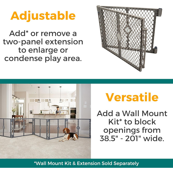 Лейтстілл для собак North States MYPET Petyard Laufstall: 6 панелей, 66 см, для дому та вулиці