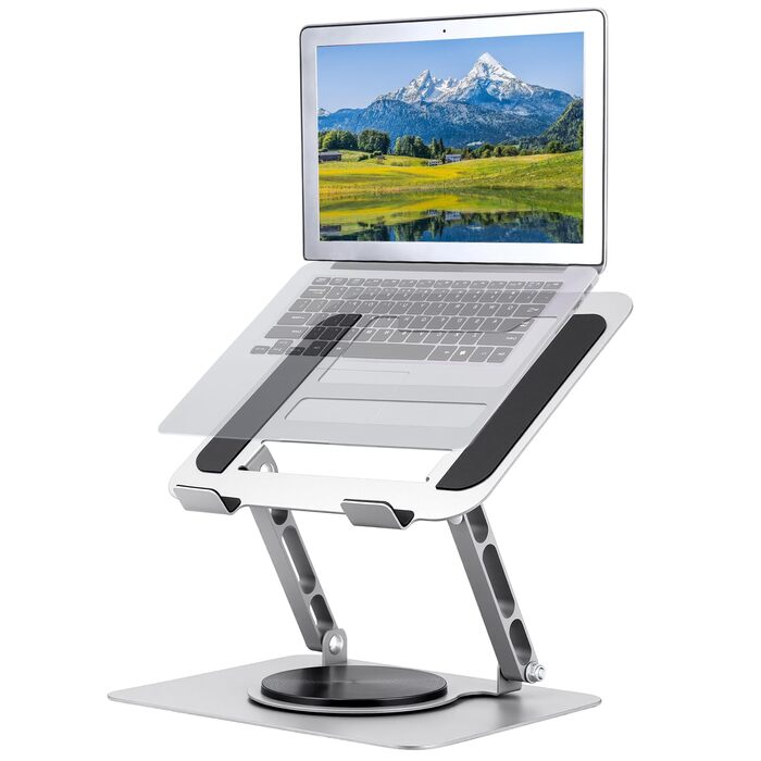 Підставка для ноутбука регульована по висоті, 360° обертання, складна, стабільна, з вентиляцією, ергономічна, сумісна з ноутбуками 10-17 дюймів