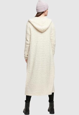 Кардиган жіночий Urban Classiс з капюшоном та пір'ям, чорний (3XL, Whitesand)