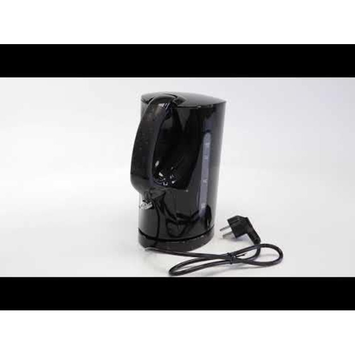 Електричний чайник Clatronic WK 3819 чорного кольору, 1.7 л, з автоматичним та ручним вимкненням, знімний фільтр від накипу, 2200 Вт