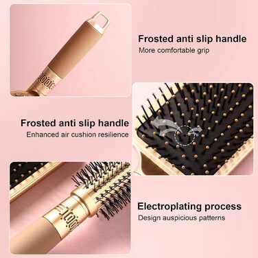 Набір гребінців для волосся 4 шт. - Антистатичні масажні гребінці для чоловіків та жінок - Професійні гребінці для укладки, локонів, сушіння та випрямлення без статичної електрики