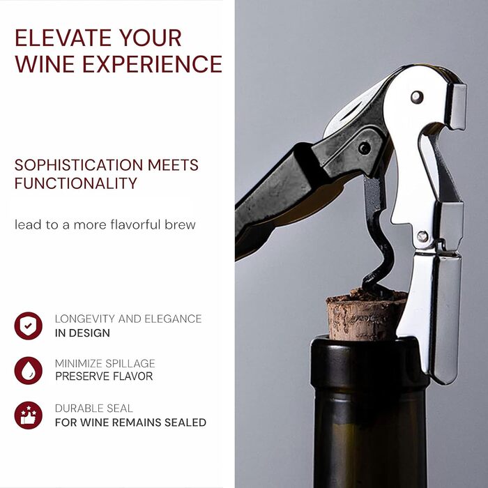 Набір викруток для вина з формою пляшки, 5 шт. Набір викруток для вина, аксесуари для вина, подарунковий набір, сомельє, відкривачі для пляшок (срібло)