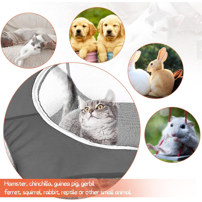 Клітка-манеж для дрібних тварин: кроликів, морських свинок, хом'яків та їжаків, розмір M (52x52x38 см)