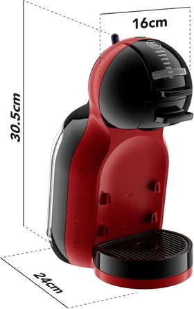 Кавомашина NESCAFÉ Dolce Gusto Mini Me від Krups: компактна, автоматична, 15 bar, чорний/вишневий