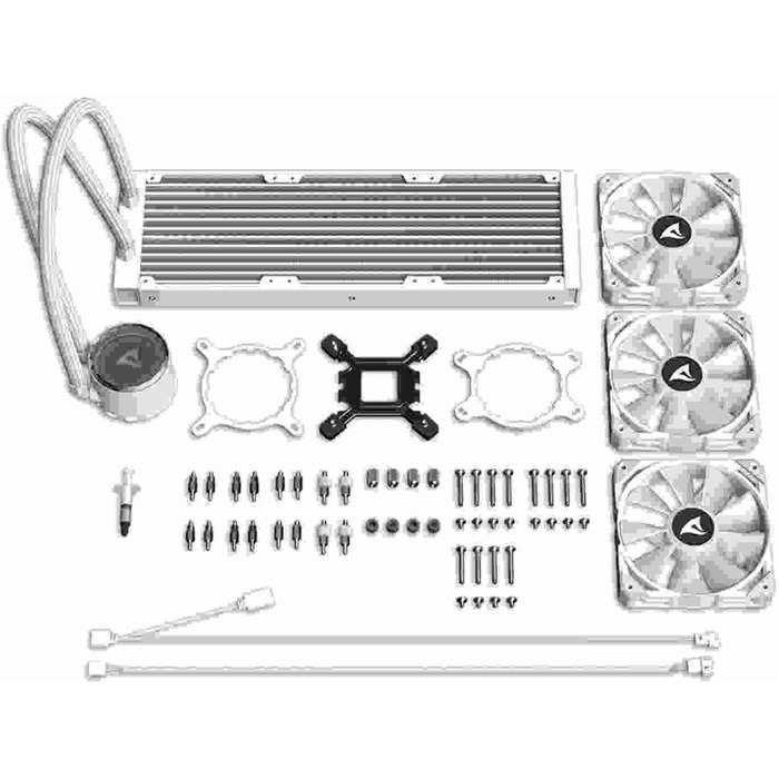 Sharkoon S90 RGB - Система водяного охолодження AIO 360 білого кольору