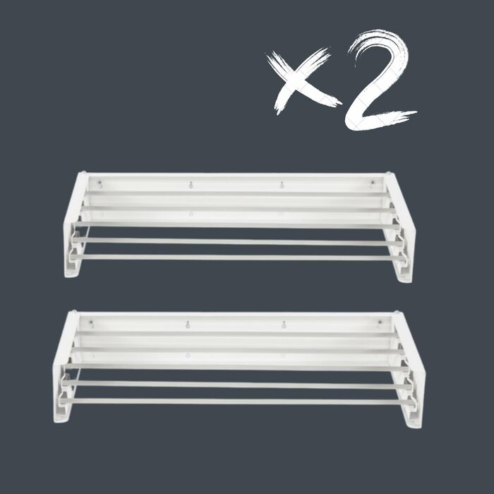 Сушарка для білизни FoxyDry HIDE настінна розкладна - для дому/вулиці, складна - 71x35x13 см (28', Білий (Лімітована серія))