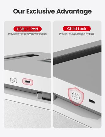 Сейф VAYDEER з таймером та металевим замком: цифровий детокс, захист від телефонів, USB-C, дитячий замок, чорний