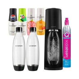 Сифонізатор для води SodaStream Terra + 2 пляшки + 4 сиропи (Pepsi, 7Up, Mirinda, Pepsi Max)